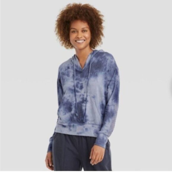 Knox Rose Blue Tie Dye Hooded Sweatshirt - Picture 1 of 11